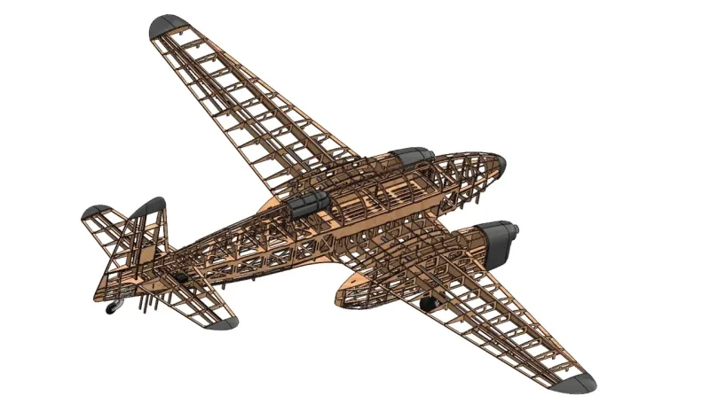 Preview: Caudron C640 Typhon 2690mm Lasercut Baukasten
